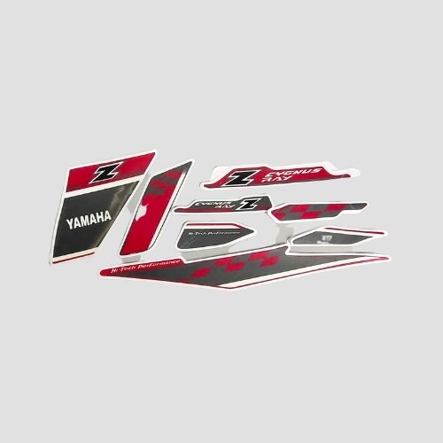 Perfect Replacment Stckr Set Ray Z T1 Red Shield for Yamaha Two-wheelers