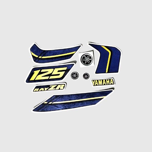 Genuine Stckr Set Ray ZR 125 V3 Dark Matte Blue for Yamaha Two-wheelers