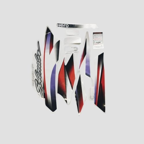 Perfect Replacment Stckr Set Super Splendor 2018 Blk/Red for Hero Two-wheelers