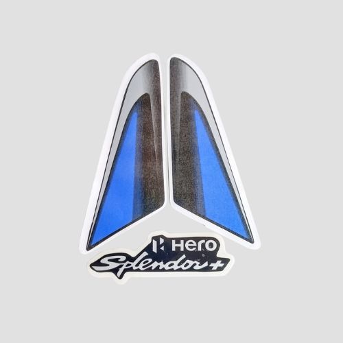 Durable Stckr H.L.Firing Splendor Plus BS6 E20 Blk/Blue for Hero Two-wheelers