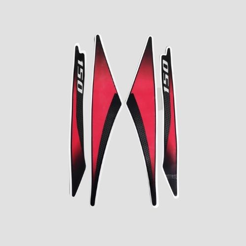 Durable Stckr Tail Panel Pulsar 150 UG7 Blk/Red for Bajaj Two-wheelers