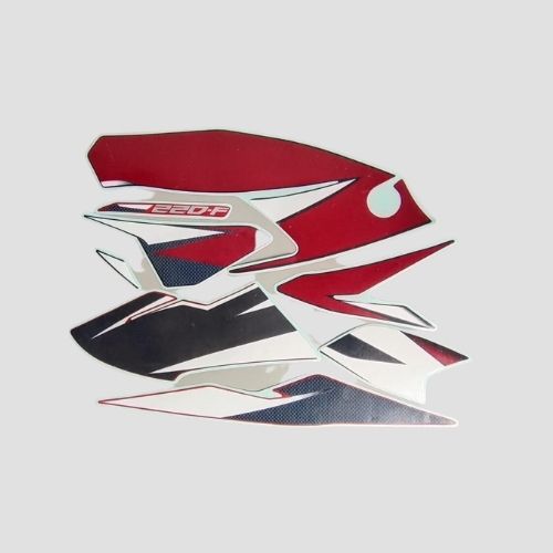 Perfect Replacment Stckr Set Pulsar 220F UG10 BS6 Red Tank for Bajaj Two-wheelers