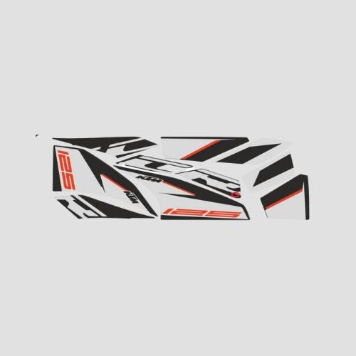 Enhanced Quality Stckr Set Rc125 T1 (2019) Whi Tank for KTM Two-wheelers
