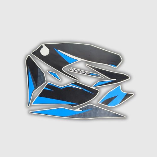 Durable Stckr Set Pulsar 220F UG10 BS6 Blk/Blue for Bajaj Two-wheelers