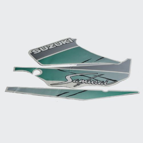 Durable Stckr Set Samurai [Grn Tank] for TVS Two-wheelers