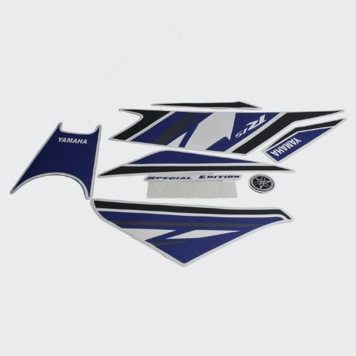 High Performance Stckr Set R15 T4 [Whi Tank-Blue] for Yamaha Two-wheelers