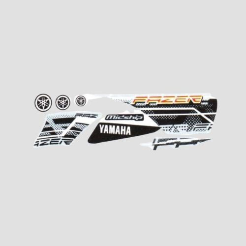 Perfect Replacment Stckr Set Fazer T5 [Blk Tank] for Yamaha Two-wheelers