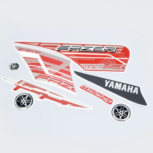 High Performance Stckr Set Fazer T5 [Red Tank] for Yamaha Two-wheelers