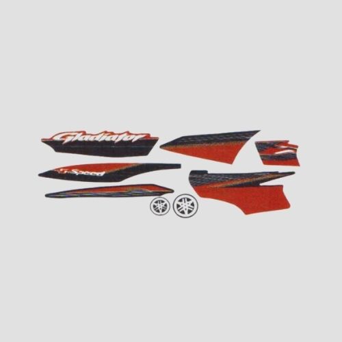 Reliable Stckr Set Gladiator [Blk Tank] for Yamaha Two-wheelers