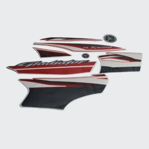 Perfect Replacment Stckr Set Gladiator [Red Tank] for Yamaha Two-wheelers