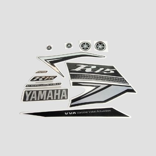 Perfect Replacment Stckr Set R15 V3 ABS Dark Night Edition for Yamaha Two-wheelers