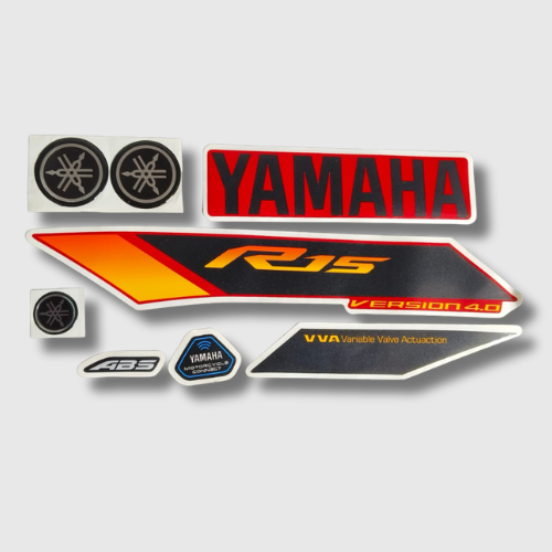 Sticker Set for Yamaha R15 V4 2024 Red Tank – high-quality tank graphics for a sporty upgrade.