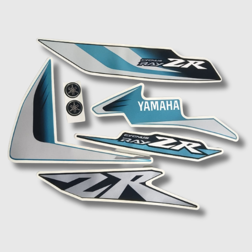 Sticker Set for Yamaha Ray ZR T2 Blue Shield – premium weather-resistant vinyl body graphics.