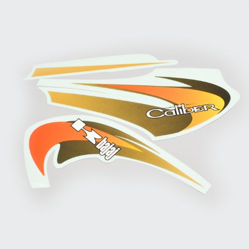 Perfect Replacment Stckr Set Caliber [Maroon Tank] for Bajaj Two-wheelers