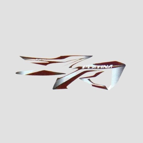 High Performance Stckr Set Platina 125 N/M [Blk Tank-Maroon] for Bajaj Two-wheelers