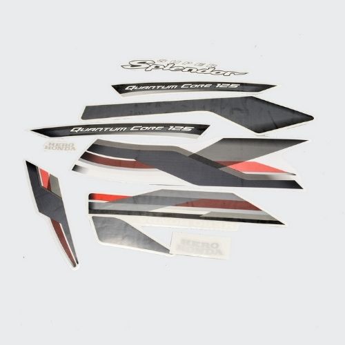 Perfect Replacment Stckr Set Super Splendor [AW] [Blk Tank-Red] for Hero Two-wheelers