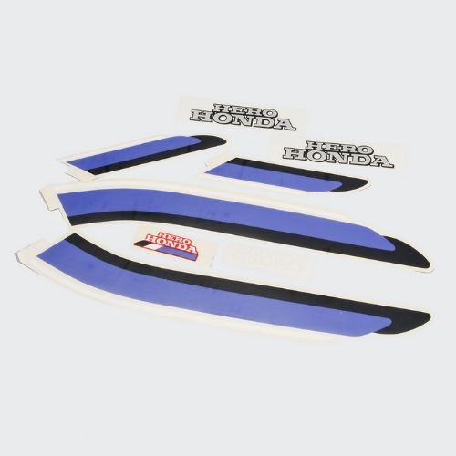 Durable Stckr Set Splendor [Red Tank] for Hero Two-wheelers