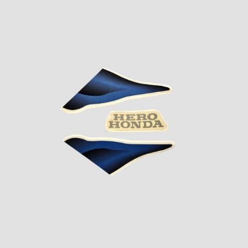 Reliable Stckr H.L.Firing Glamour N/M [Blk Tank-Blue] for Hero Two-wheelers