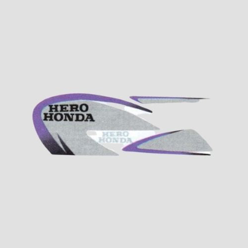 Enhanced Quality Stckr Set Splendor Plus [Blk Tank-Prpl] for Hero Two-wheelers