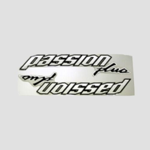 Best Selling Stckr Letter [Pu] Passion Plus [Whi] for Hero Two-wheelers