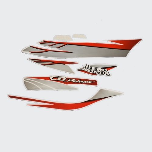 High Performance Stckr Set CD-Deluxe N/M [Maroon Tank] for Hero Two-wheelers