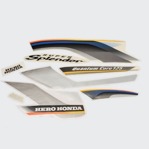 Best Selling Stckr Set Super Splendor N/M [Slvr Tank-Blue] for Hero Two-wheelers