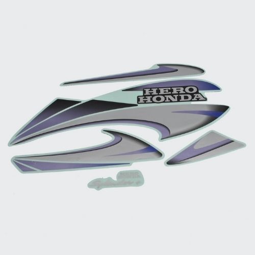 High Performance Stckr Set Splendor Plus N/M [Blk Tank-Prpl] for Hero Two-wheelers