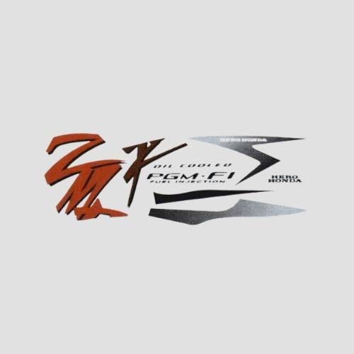 Enhanced Quality Stckr Set Karizma ZMR [Blk Tank] for Hero Two-wheelers