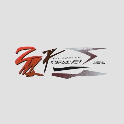 Reliable Stckr Set Karizma ZMR [Red Tank] for Hero Two-wheelers