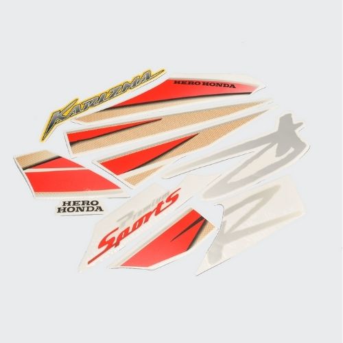 Perfect Replacment Stckr Set Karizma.R N/M [Yel Tank] for Hero Two-wheelers