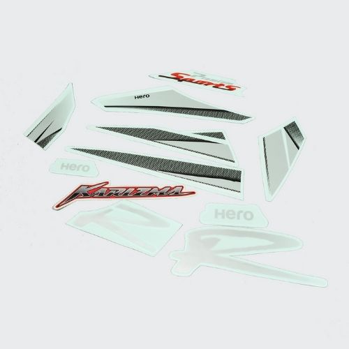 Durable Stckr Set Hero Karizma.R N/M [Red Tank] for Hero Two-wheelers