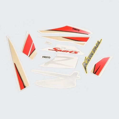 Perfect Replacment Stckr Set Hero Karizma.R N/M [Yel Tank] for Hero Two-wheelers
