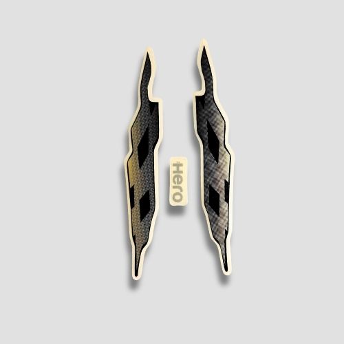 Reliable Stckr H.L.Firing Hero Glamour T5 [Blk Tank-Grey] for Hero Two-wheelers