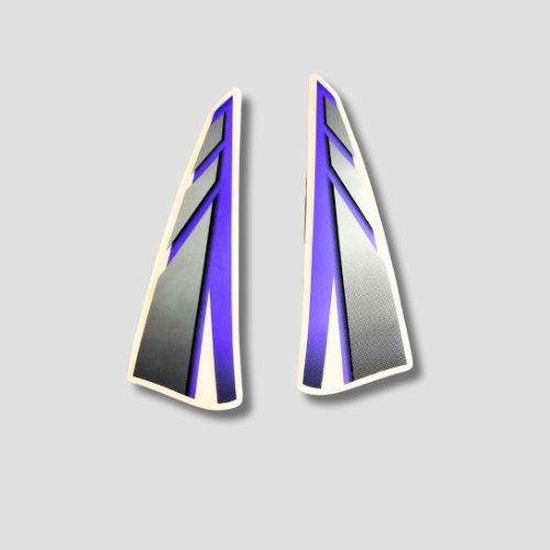 High Performance Stckr H.L.Firing Hero HFDLX/CD-Deluxe T4 [Blk-Blue] for Hero Two-wheelers