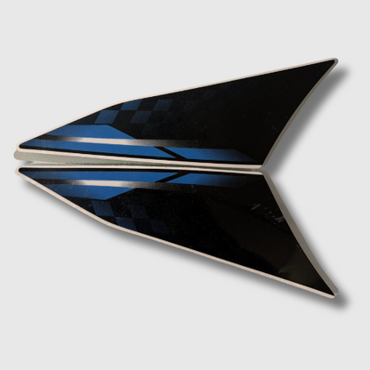 Perfect Replacment Stckr H.L.Firing Hero Glamour T6 [Blk-Blue] for Hero Two-wheelers