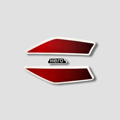 Enhanced Quality Stckr H.L.Firing Hero Glamour T6 [Blk-Red] for Hero Two-wheelers