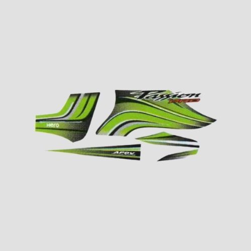 Genuine Stckr Set Passion Pro T3 [Grn Tank] for Hero Two-wheelers