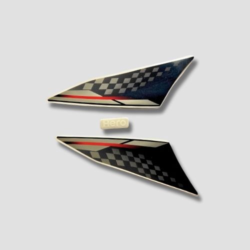 Reliable Stckr H.L.Firing Hero Glamour T7 [Blk-Grey] for Hero Two-wheelers