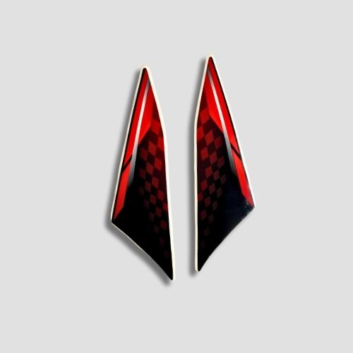 Durable Stckr H.L.Firing Hero Glamour T7 [Blk-Red] for Hero Two-wheelers