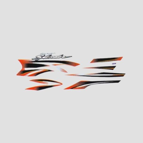 High Performance Stckr Set Hero Super Splendor T5 [Red Tank] for Hero Two-wheelers