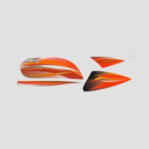 High Performance Stckr Set Hero Splendor Pro T2 [Red Tank] for Hero Two-wheelers