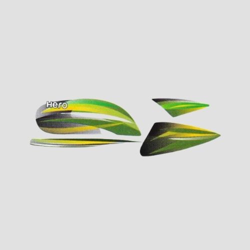 Best Selling Stckr Set Hero Splendor Pro T2 [Grn Tank] for Hero Two-wheelers
