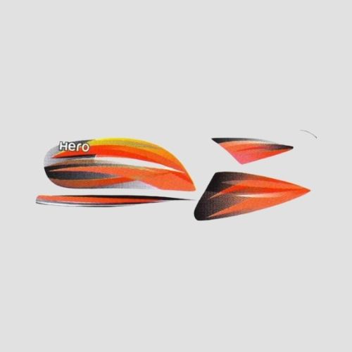 Genuine Stckr Set Hero Splendor Pro T2 [Orng Tank] for Hero Two-wheelers