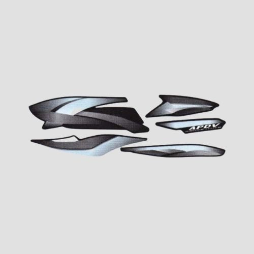 Durable Stckr Set Hero Splendor Pro T3 [Blk Tank-Grey] for Hero Two-wheelers