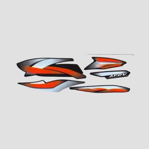 Perfect Replacment Stckr Set Hero Splendor Pro T3 [Blk Tank-Red] for Hero Two-wheelers