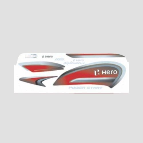 Best Selling Stckr Set Hero Splendor Plus [BS6] [2020] [Blk-Red] for Hero Two-wheelers