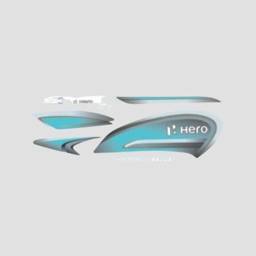 High Performance Stckr Set Hero Splendor Plus [BS6] [2020] [Grey-Grn] for Hero Two-wheelers