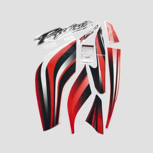 Perfect Replacment Stckr Set XPRO 110 2019 Blk/Red for Hero Two-wheelers