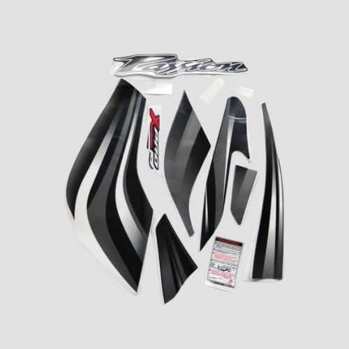 High Performance Stckr Set XPRO 110 2019 Blk/Grey for Hero Two-wheelers