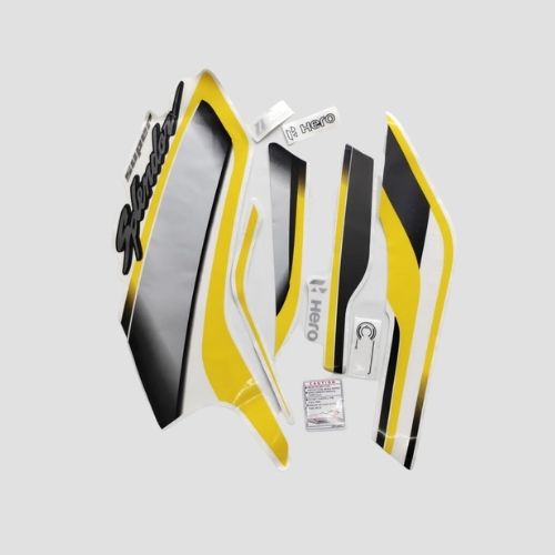 Enhanced Quality Stckr Set Super Splendor BS6 2020 Grey Tank for Hero Two-wheelers